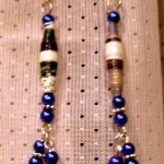 These Mushana beads were made with rolled up newspaper. Pearls and silver accents round it out. 